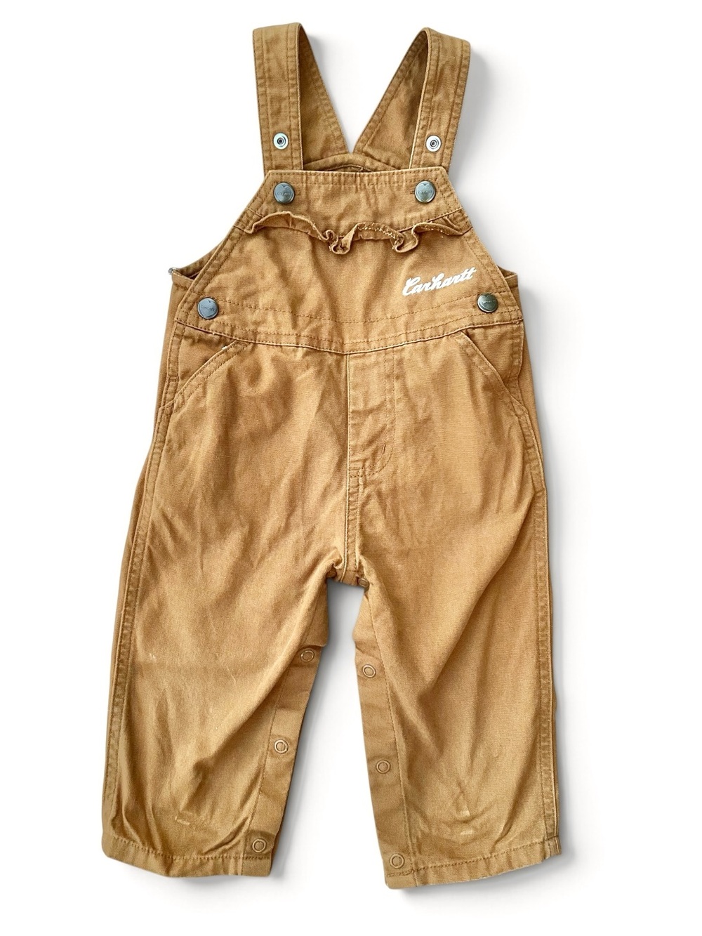 CARHARTT Girl’s Overalls with Embroidered Logo 18M 100% Cotton